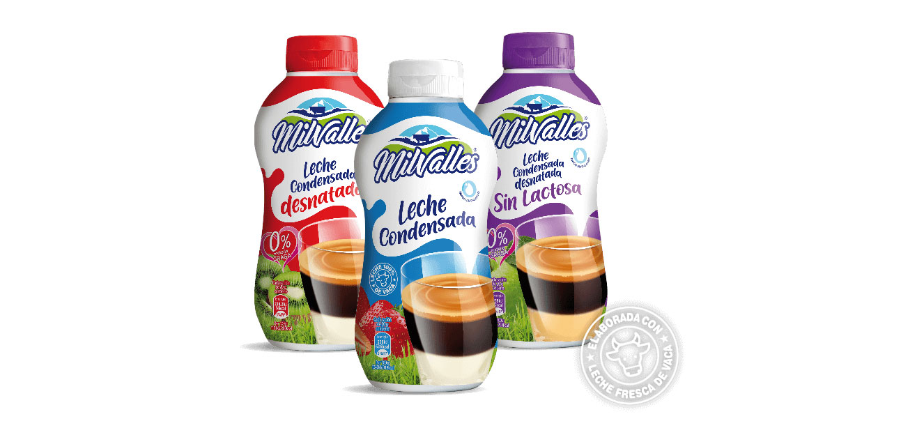Branding, packaging y web para la leche condensada Milvalles